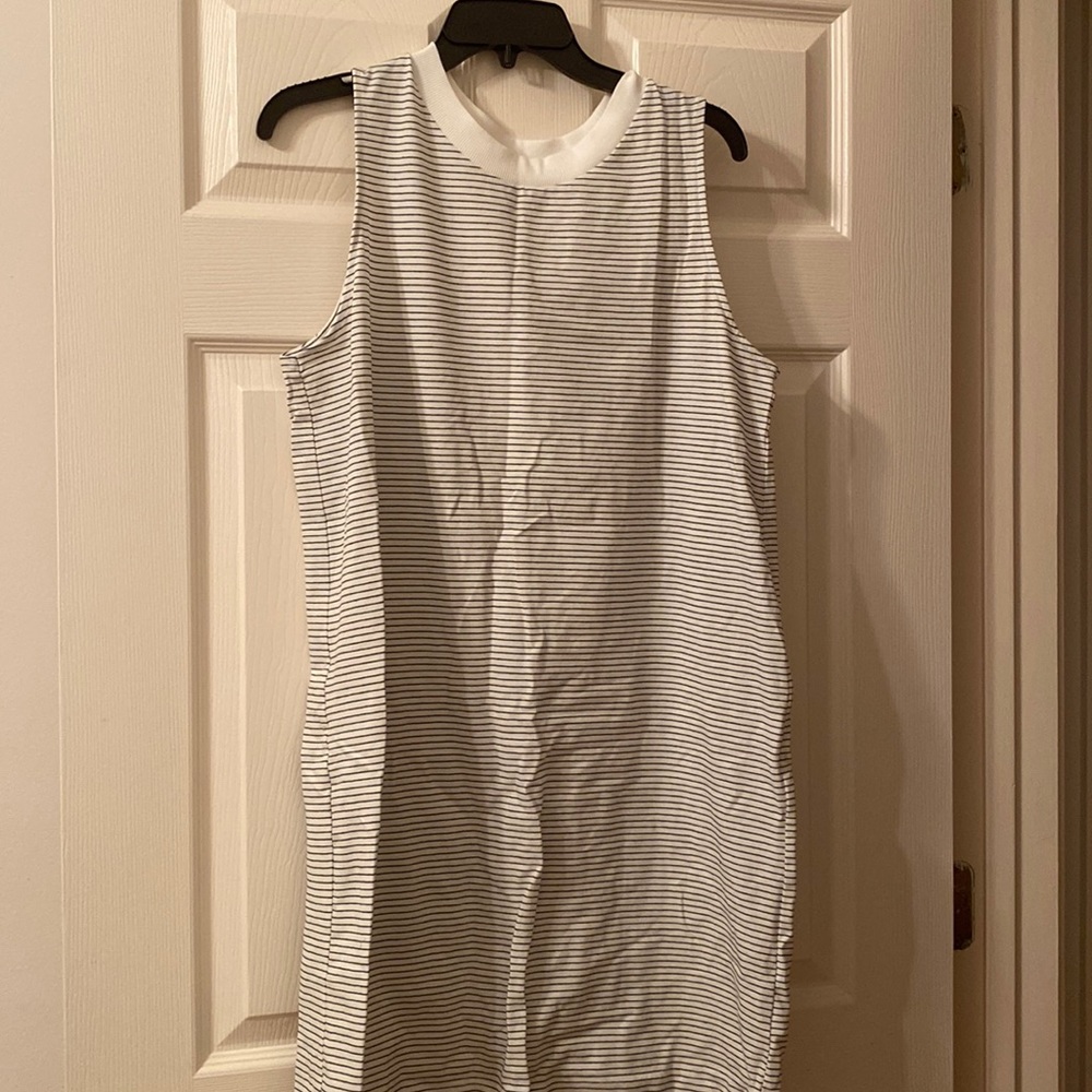 White striped dress